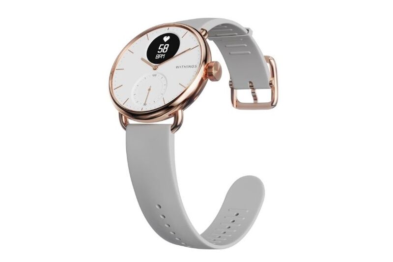 Man sieht die beiden Displays der Withings Smartwatch.